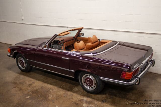 1972 mercedes-benz sl-class 350sl 58,051 miles dunkelrot gorgeous restoration!