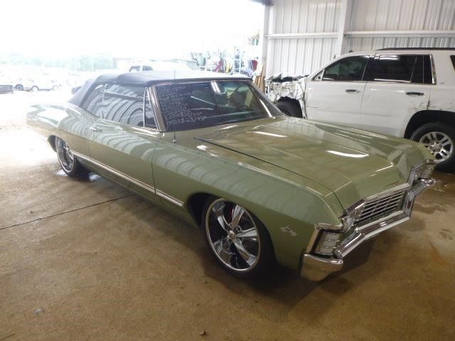 1967 chevrolet impala convertible 0 green car automatic