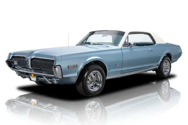 1968 mercury cougar 26906 miles glacier blue hardtop 390 v8 3 speed automatic