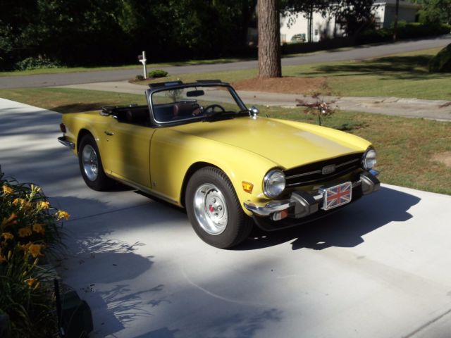 1975 triumph tr6 w/overdrive unmolested original miles documented well maintaind