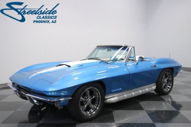 1967 chevrolet corvette restomod 93400 miles marina blue convertible 383 stroker