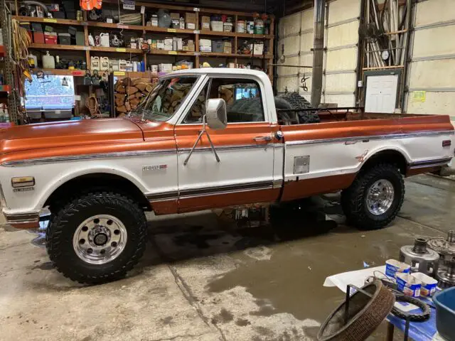 1971 chevrolet k-20 pickup brown 4wd automatic cheyenne