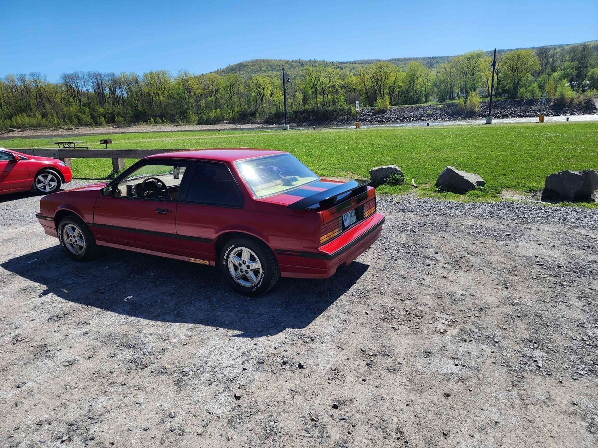 1987 chevrolet cavalier coupe red z24