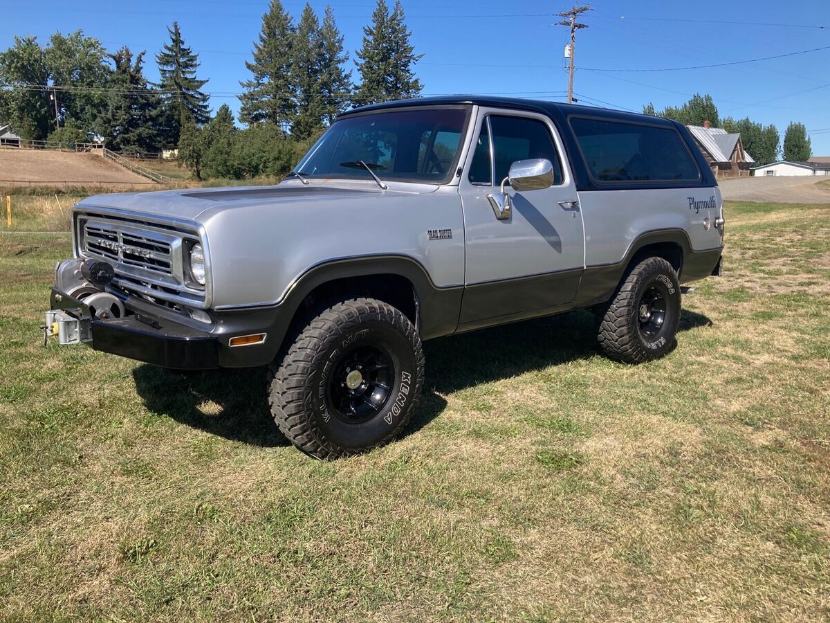 1976 plymouth trail duster pickup grey 4wd manual