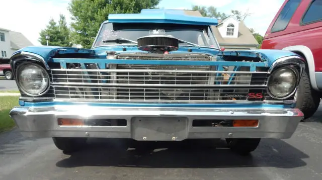1967 pro street chevy ii nova. 421 shafiroff engine. powerglide. ford 9"