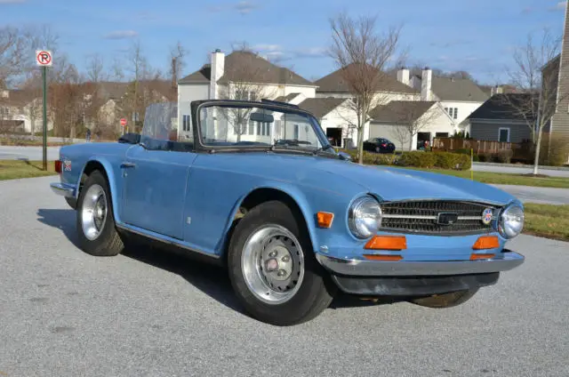 1973 triumph tr6, chrome bumper