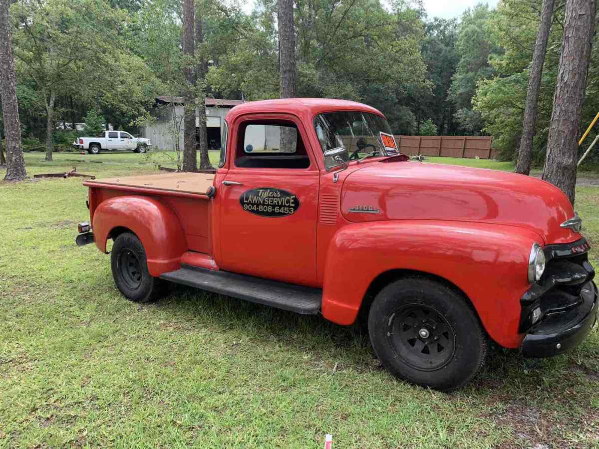 1954 chevrolet 3100 red 5 window