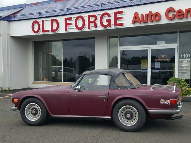 1972 triumph tr6 2.5 l 4 speed maroon convertible barn find no reserve