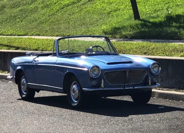1961 fiat 1200 spider cabriolet blue spyder no rust original shape no reserve