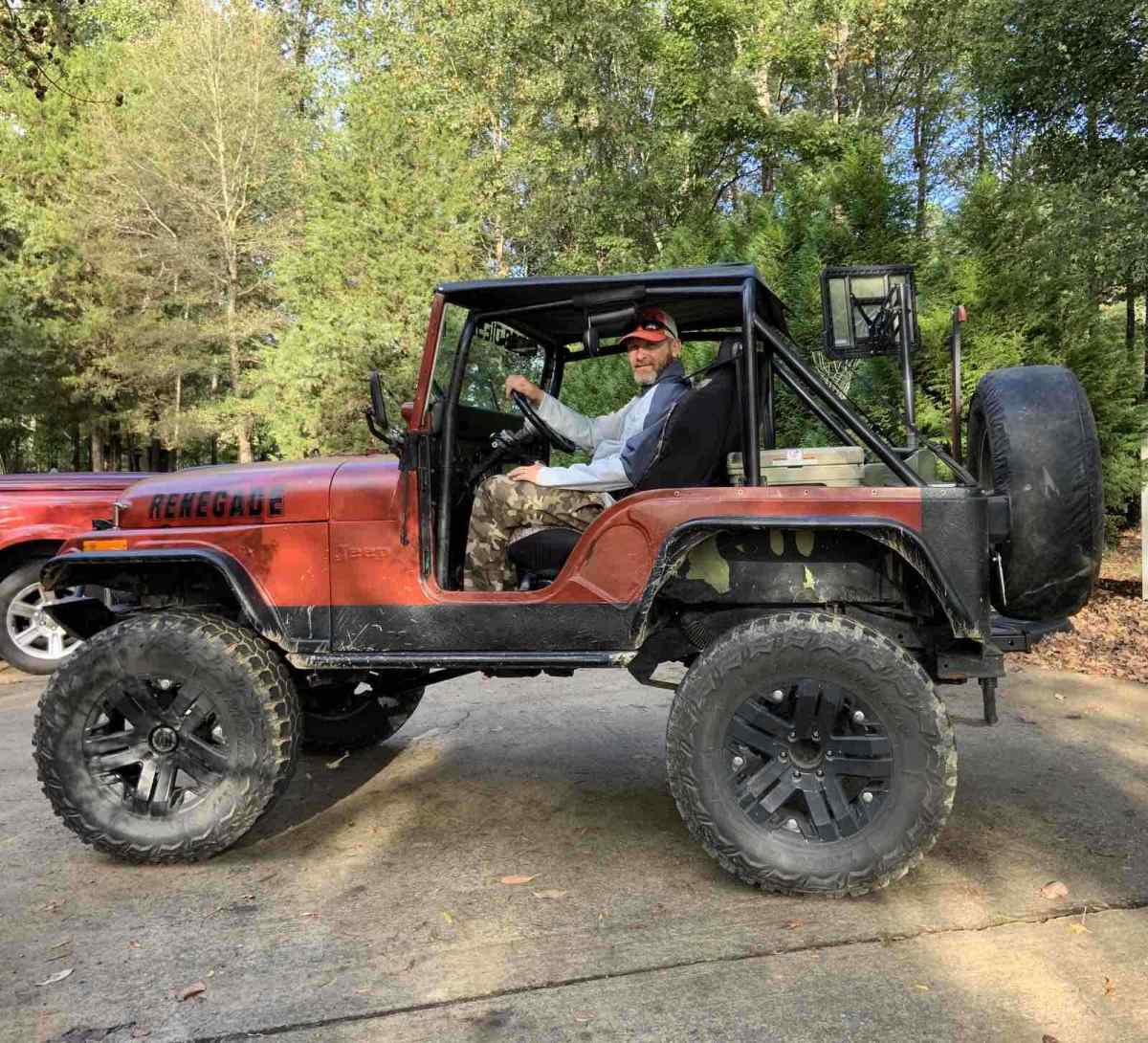 1973 jeep cj-5 convertible red 4wd manual renegade