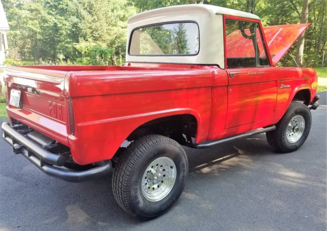 1966 ford bronco custom pickup 4x4 4 speed + roll cage