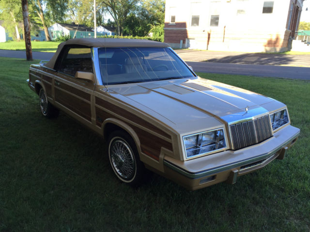 1985 lebaron convertible woody 55k original miles. 1 of 595. survivor car!