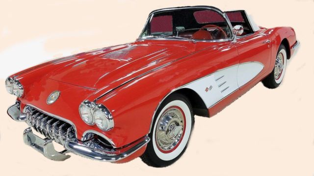 1958 corvette older body off frame restoration, red on red, stunning!! exc cond