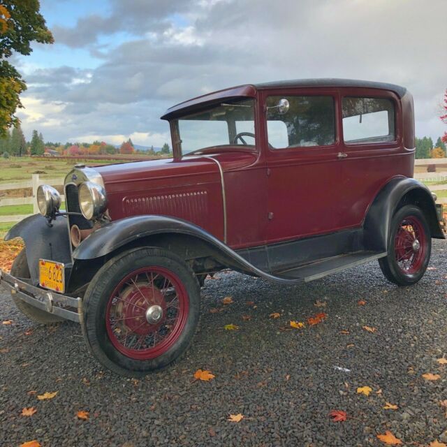 1930 ford model a tudor sedan - older restoration - great start - very solid