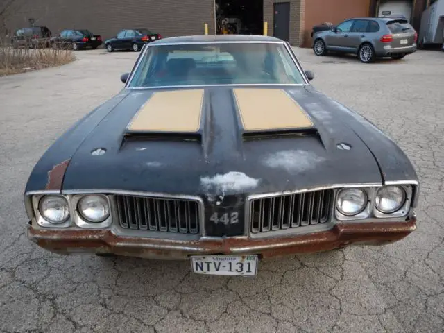 1970 oldsmobile cutlass 442 post sedan, sport coupe w-30 4 speed project