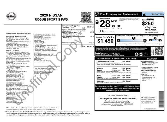 2020 nissan rogue sport s