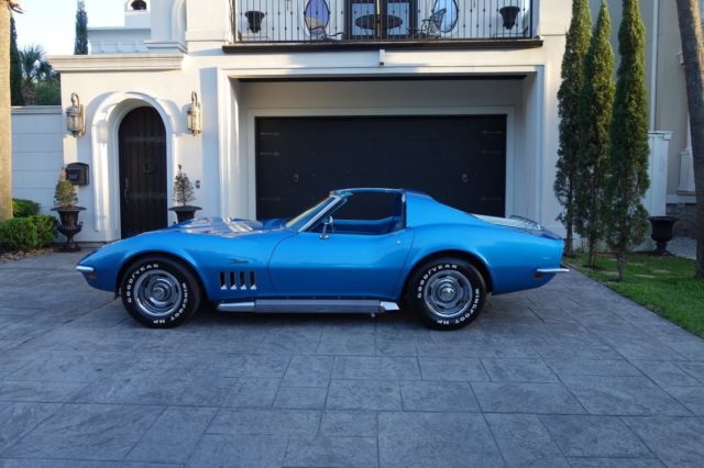 1969 chevrolet corvette, factory side pipes, ac, leather, lots of original docs!