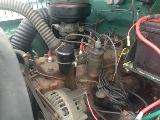 1961 willys jeep wagon (green) pto winch, good rubber, runs like a top!