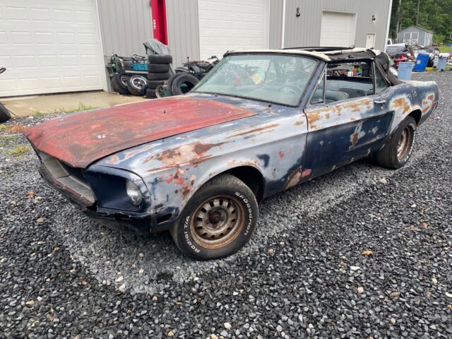 1968 ford mustang convertible blue rwd automatic presidential blue