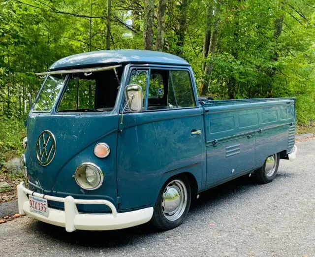 1962 volkswagen transporter pickup blue rwd manual bus