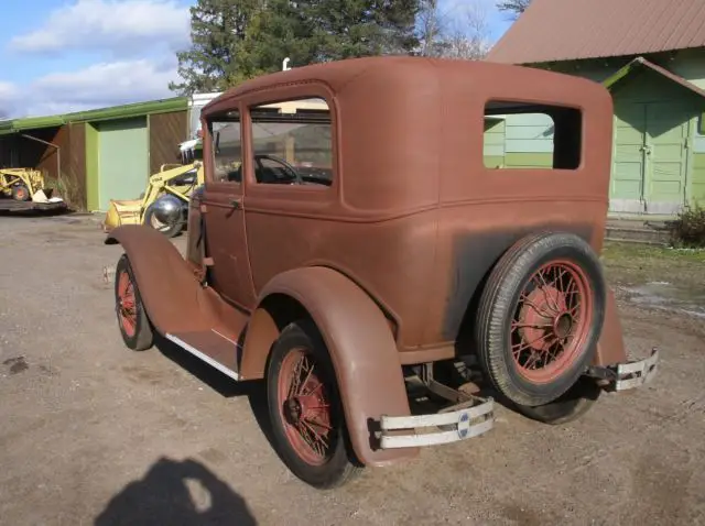 1930 ford model a 2 door sedan tudor many new parts barn find hot rat rod titled