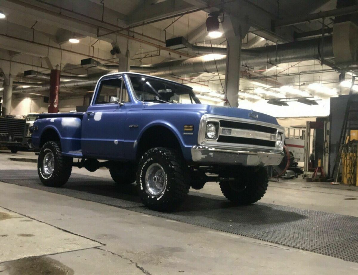 1969 chevrolet c-10 blue 4wd manual stepside
