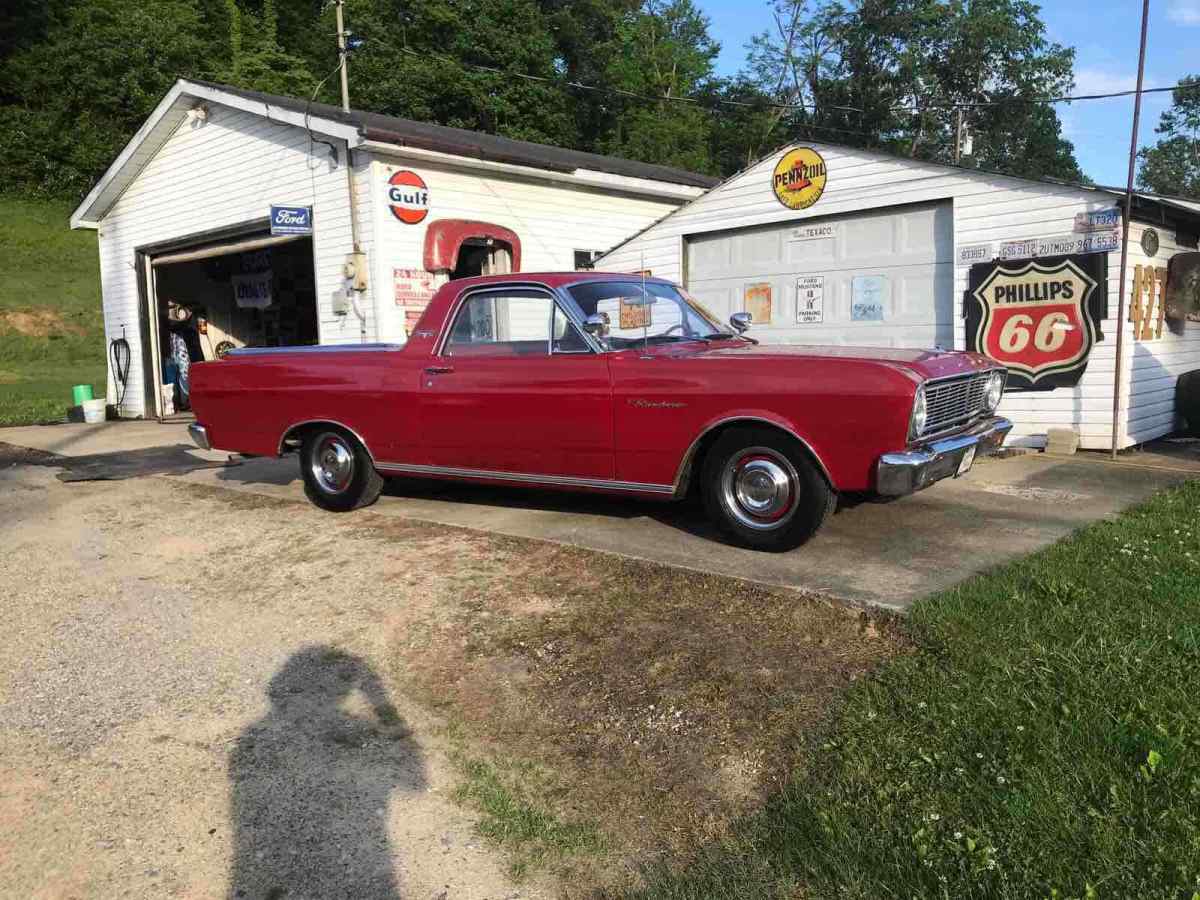 1966 ford falcon ranchero red rwd automatic