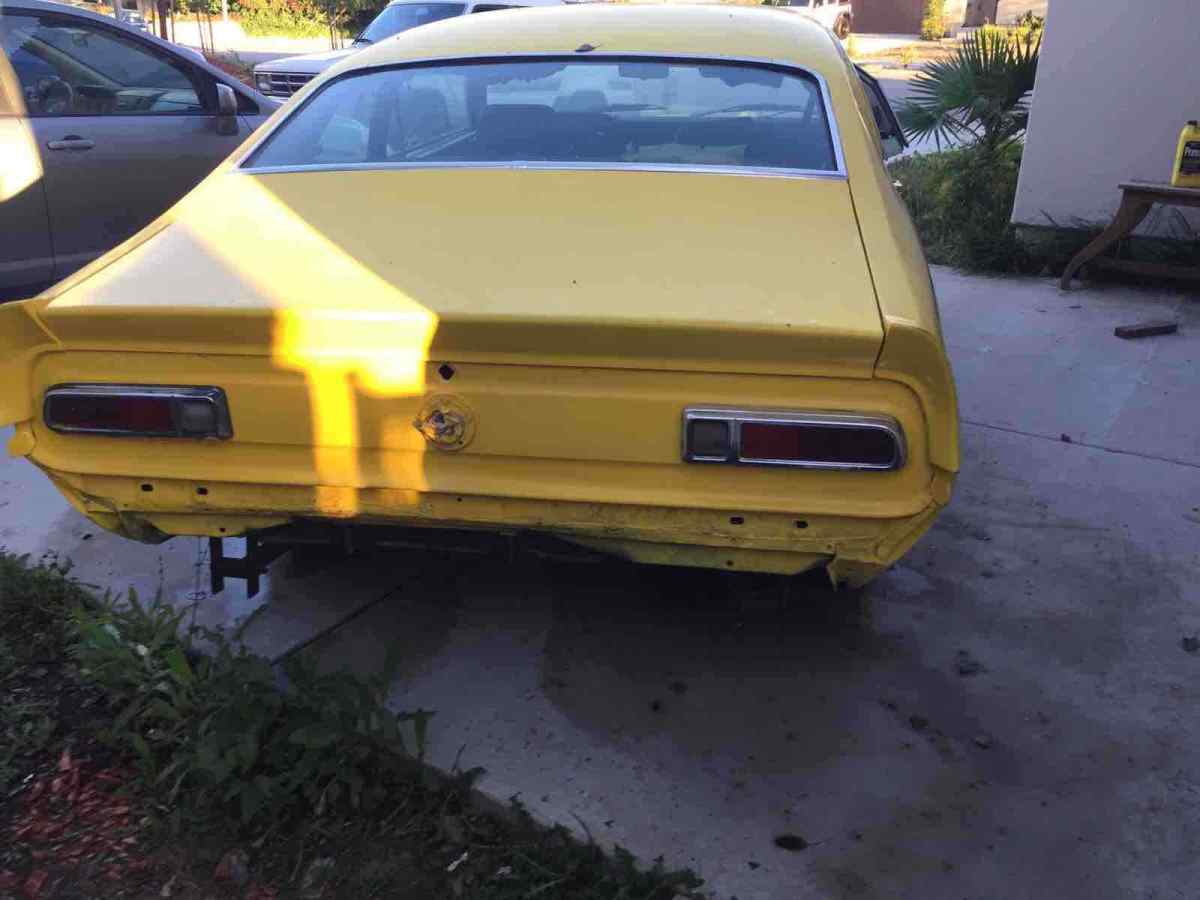 1972 ford maverick yellow rwd automatic grabber