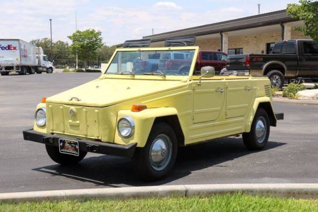 1973 volkswagen thing 60017 miles yellow convertible 1584 cc i4 manual 4-speed
