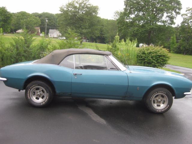 1967 camaro convertible survivor emerald turqoise