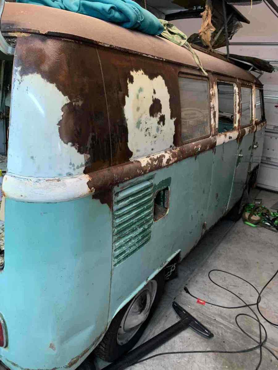1964 volkswagen bus van green rwd manual deluxe