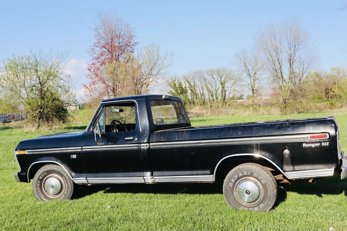 1974 ford f100 pickup black ranger xlt