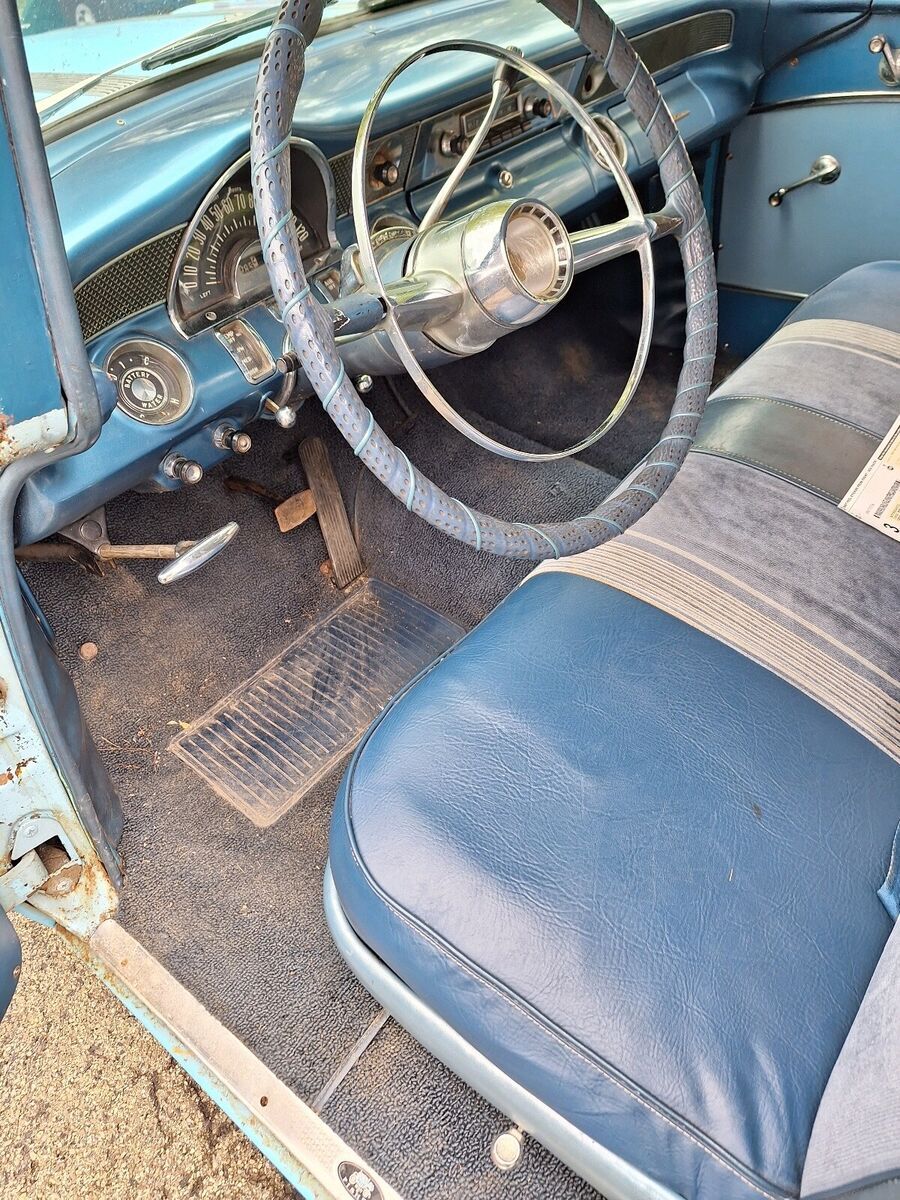 1955 pontiac catalina sedan blue 4 door