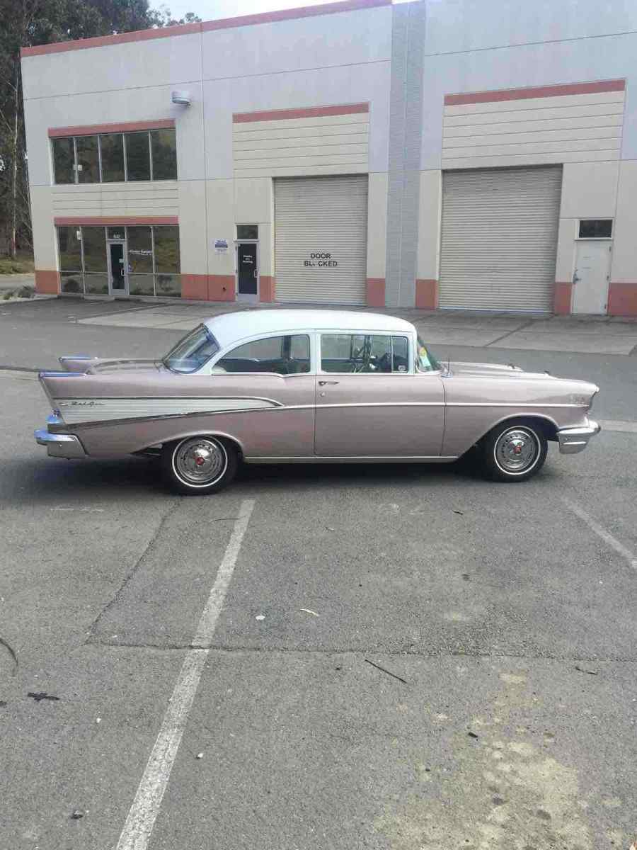 1957 chevrolet bel air sedan purple 210