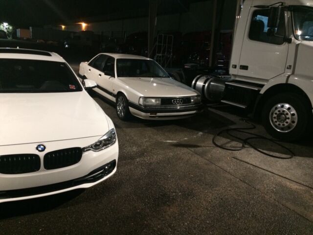 1991 audi 100 sedan white quattro turbo