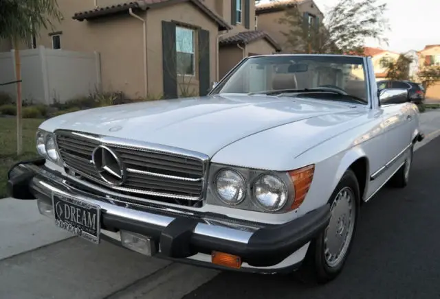 1987 mercedes-benz 560sl sl 99989 miles white convertible 5.6l 8 cylinder automa