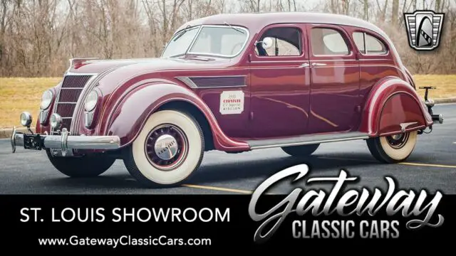 maroon 1935 chrysler imperial sedan 324 cid inline 8 3 speed manual with autom