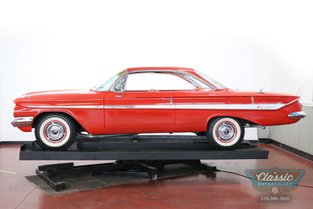 1961 chevrolet impala bubbletop tri power 348 v8 5 speed roman red
