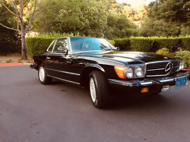 1977 mercedes benz 450 sl black w/tan interior pristine condition