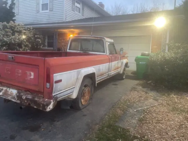 1973 jeep gladiator pickup orange 4wd automatic