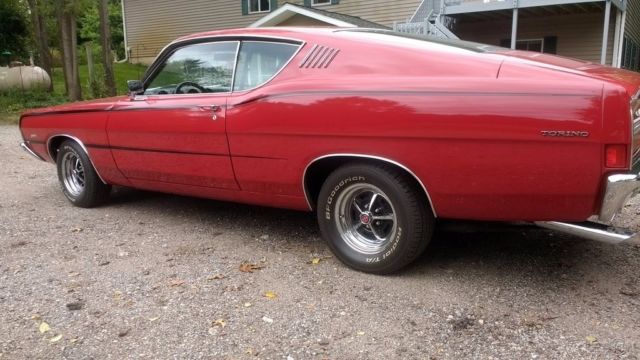 1968 ford torino gt coupe, rebuilt 390ci v8 450hp, c-6 w/shift kit trans, rwd