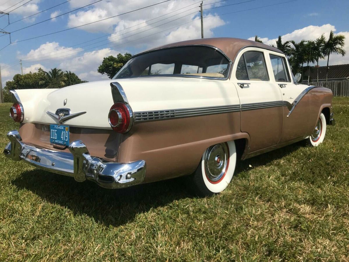 1956 ford fairlane sedan brown rwd manual