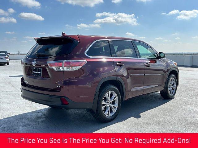 2016 toyota highlander le plus