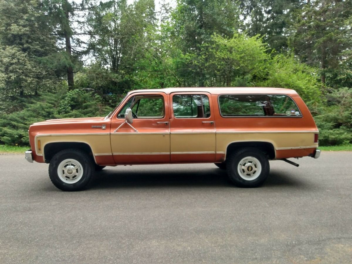 no reserve selling world wide 1977 chevy suburban 4x4 400 auto a/c low miles