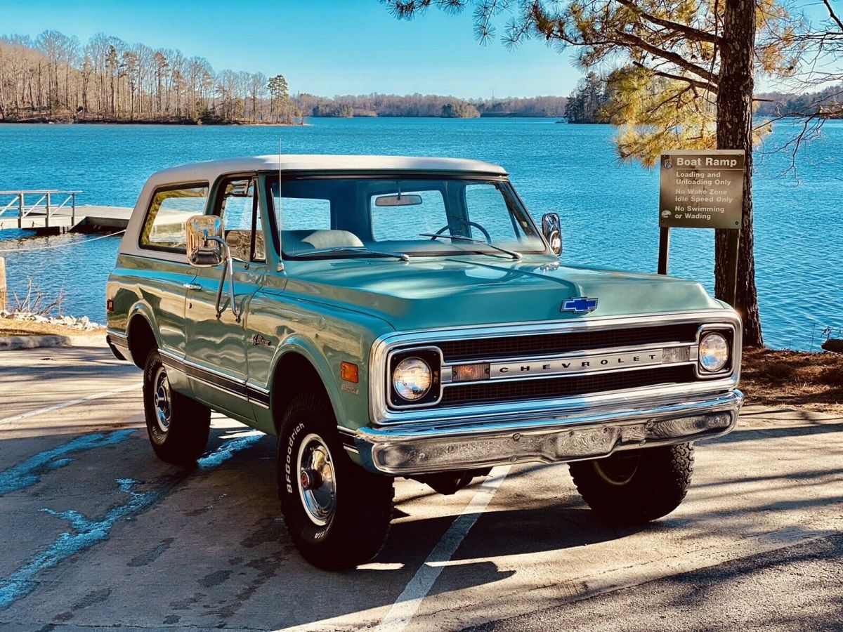 1969 chevrolet blazer k5 suv green 4wd manual