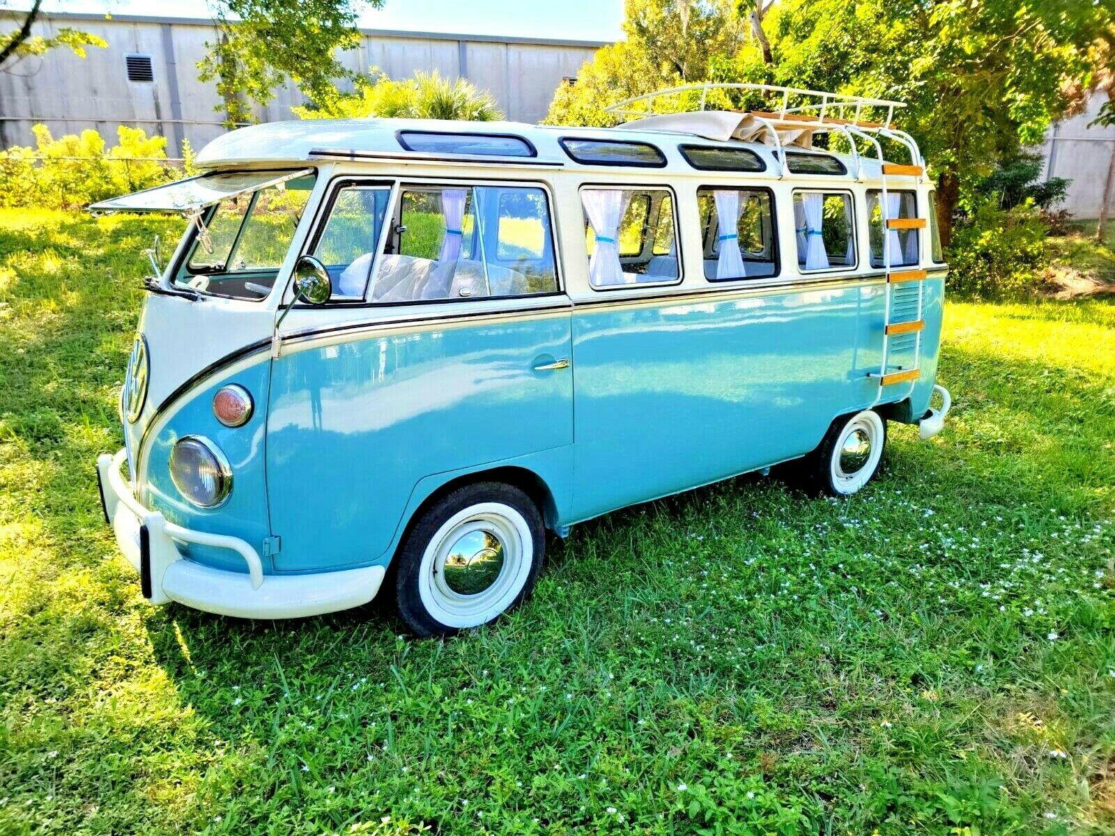 1970 volkswagen bus type 1 samba van 23 windows recreation