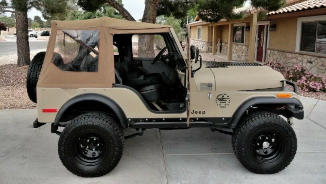 1977 jeep cj 5 convertible brown 4wd manual desert kaki