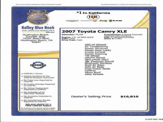2007 toyota camry xle in huntington beach, ca