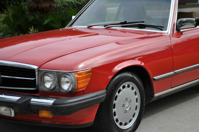1988 mercedes-benz 560sl convertible hard top - records - timing chain done