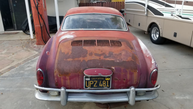 1969 volkswagen karmann ghia for restoration, pink slip in hand, ran when parked